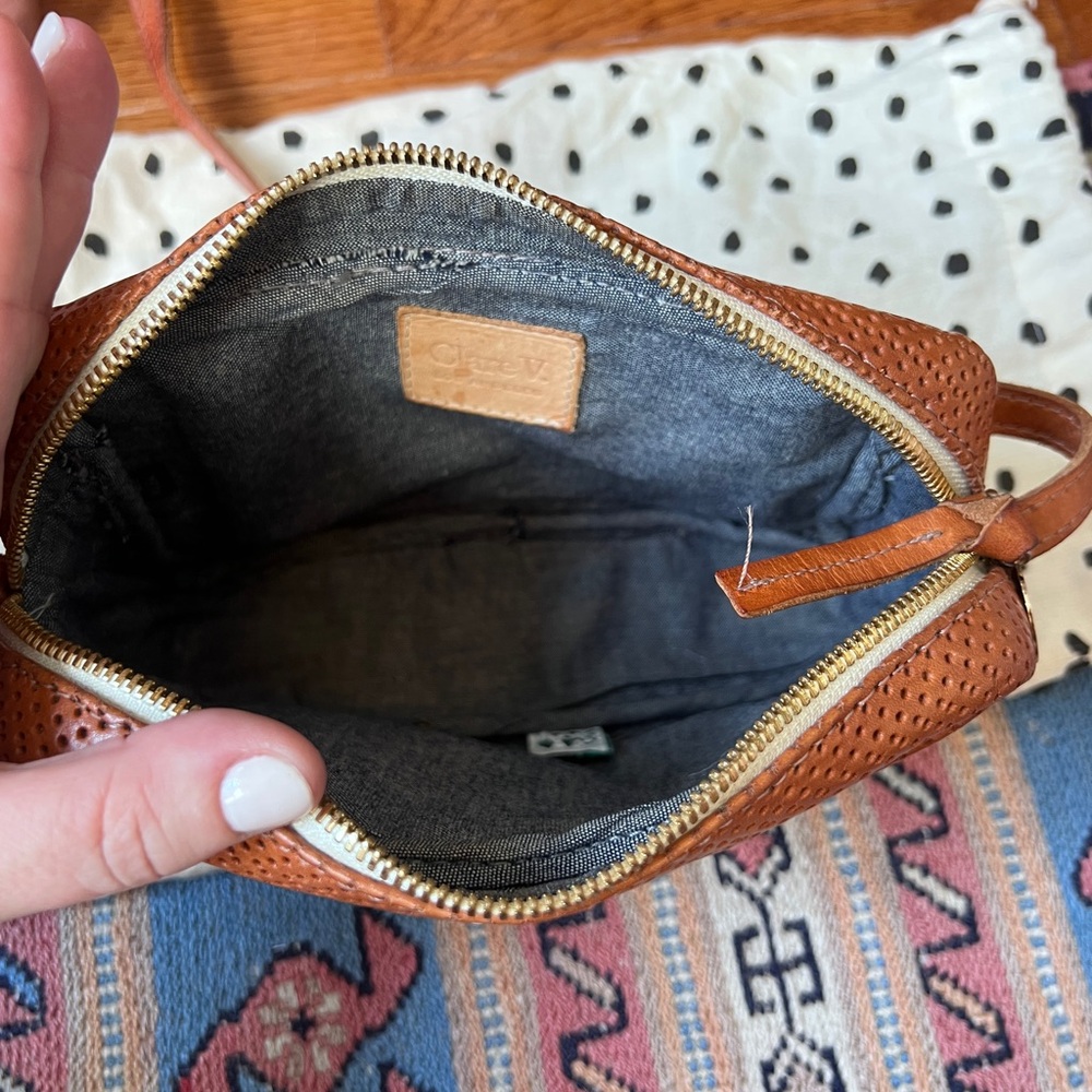 Clare V Perforated Leather Crossbody Mini Sac Bag (with dust bag) - Picture 7 of 7